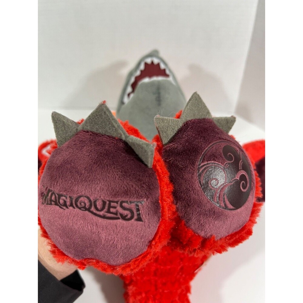Build A Bear Great Wolf Lodge MagiQuest Charlock MagicQuest Red Dragon Plush 16" - Picture 8 of 8